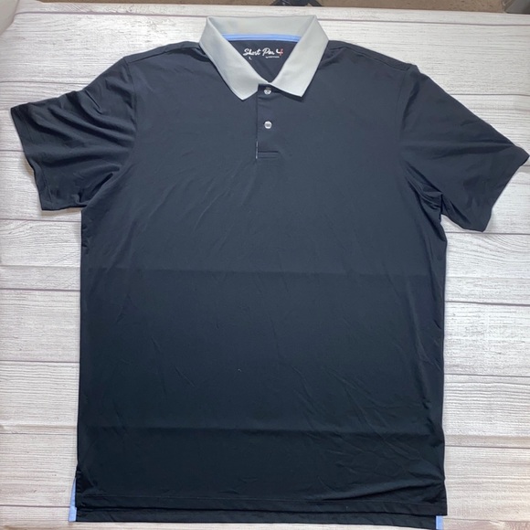Short Par 4 By Greyson Golf Polo Black Short Sleeve Shirt - Size: L - Picture 1 of 8
